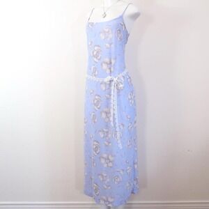 la senza floral maxi slip dress lilac rose y2k coquette fairycore size L